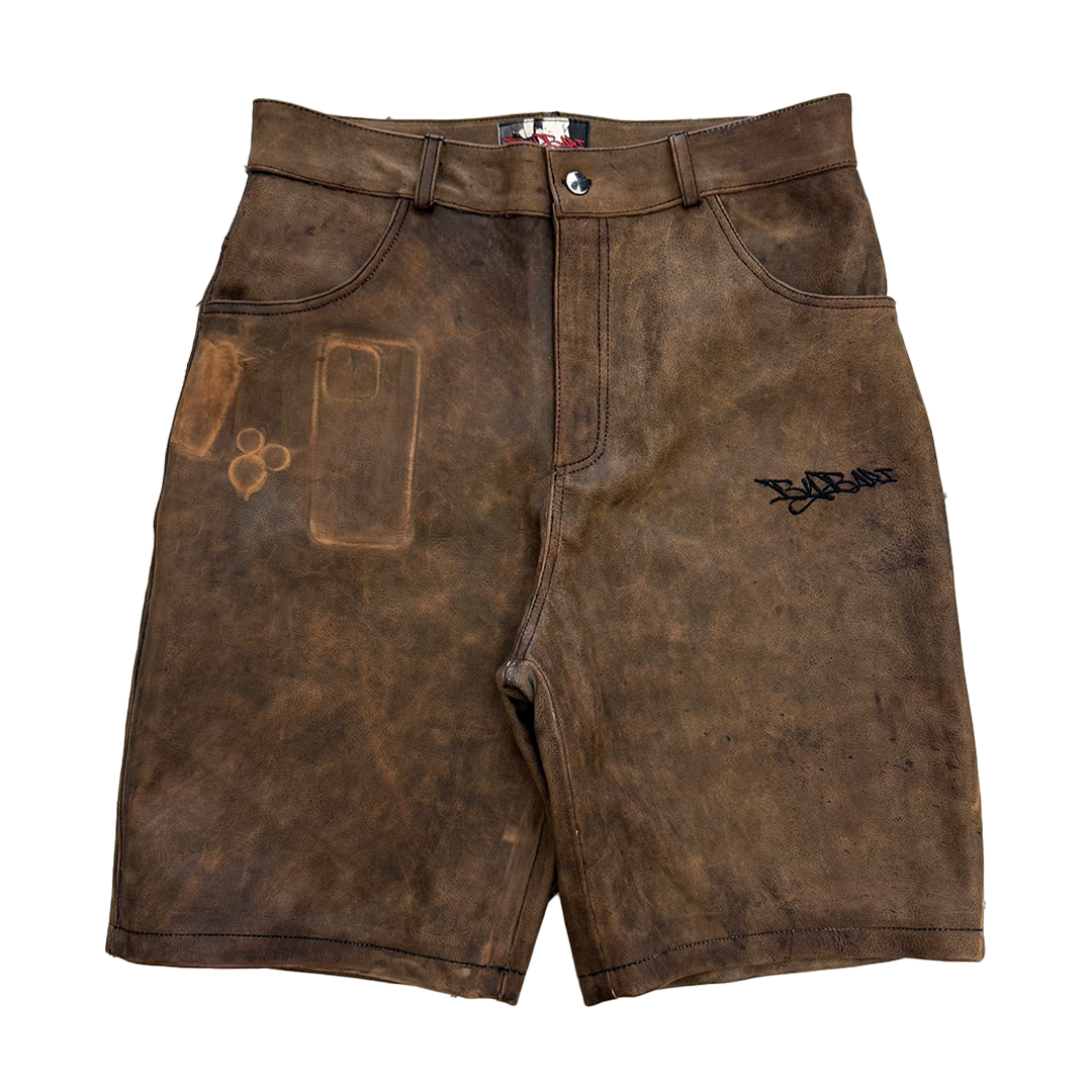 BB HAND WAXED LEATHER SHORTS