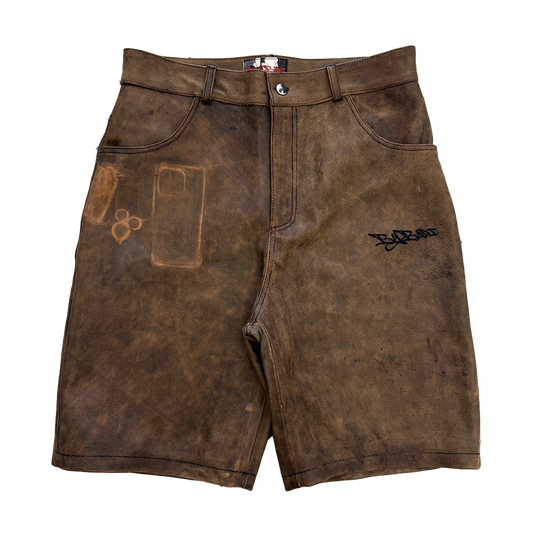 BB HAND WAXED LEATHER SHORTS